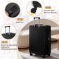 HouseOfZazla black 5-piece hardside luggage set with USB port and TSA lock