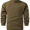 Men's Plus Size Fleece Lined Long Sleeve Sweatshirt - Brown