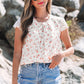 Estelle Crochet Cap Sleeve Blouse - Farnelli