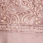 CLEARANCE - Eureka 8111 Chiffon Halter A-line Long Dress Lace Appliqued Bodice (Size L)