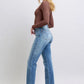 Judy Blue Full Size Run Vintage Wash Thermal Straight Jeans - Farnelli