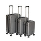 HouseOfZazla 3-piece hard shell luggage set with spinner wheels in multiple colors