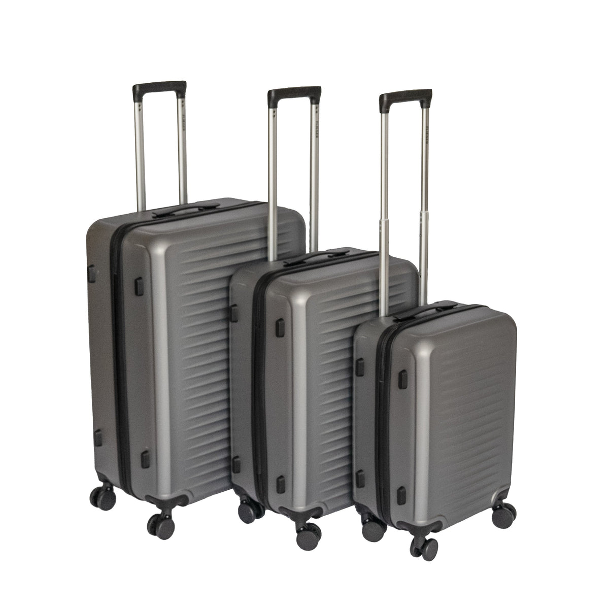 HouseOfZazla 3-piece hard shell luggage set with spinner wheels in multiple colors