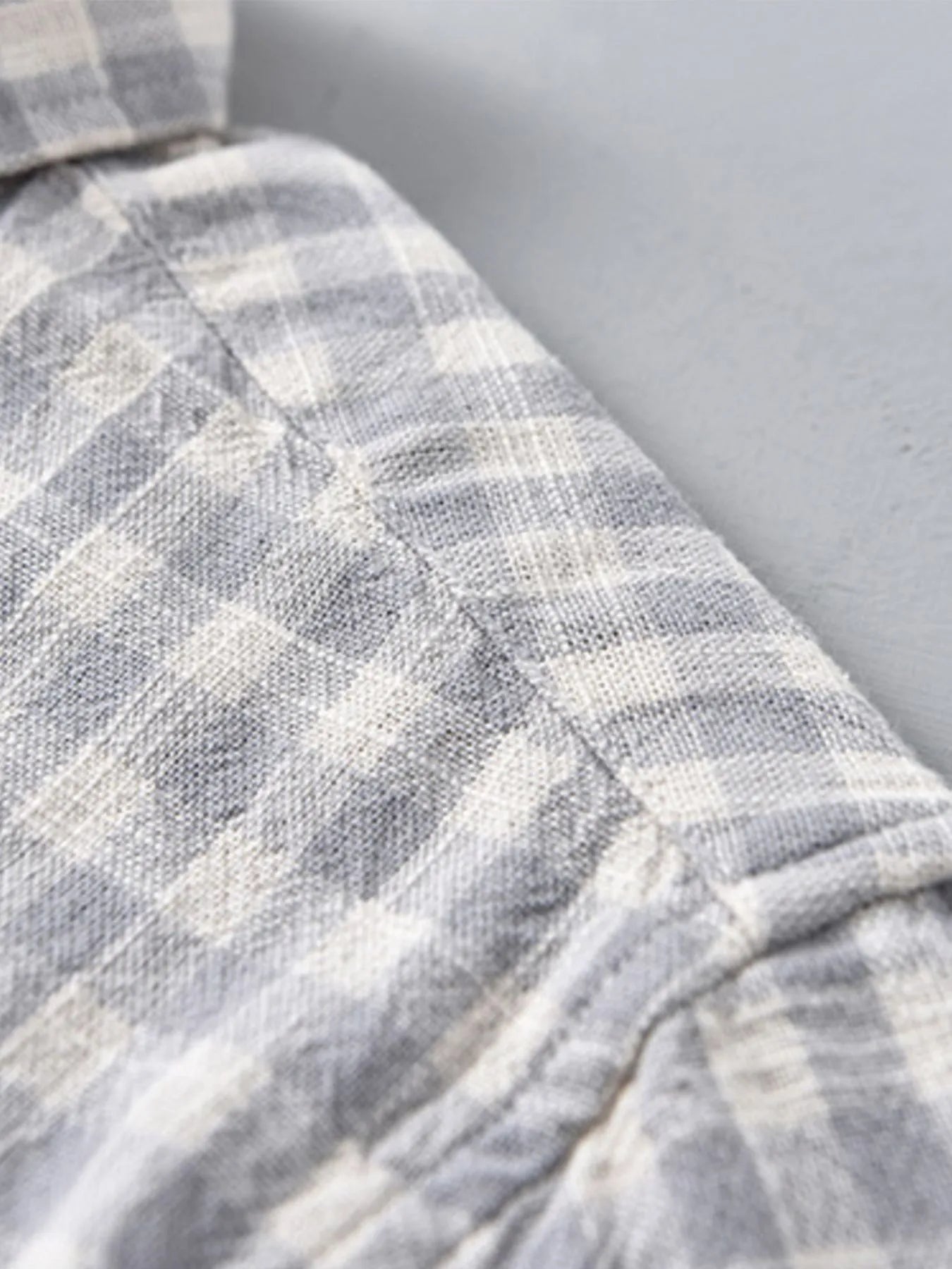Men's Plus Size Plaid Button Up Long Sleeve Shirt - Farnelli
