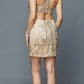Juliet 815 Short Halter Fitted Dress Cut-Out Back