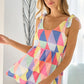 BiBi Multi Color Block Brushed Tied Ribbon Shoulder Top - Farnelli