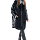 Genuine Silver Fox Fur Italian Cashmere Wool Freudenberg Comfortemp® Coat