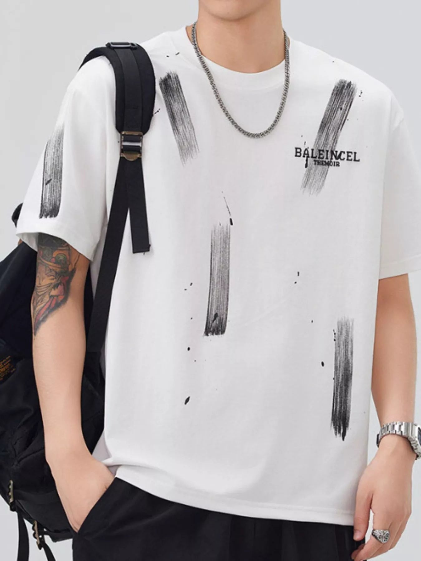 Men's Plus Size Round Neck Short Sleeve T-Shirt - Farnelli