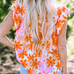 Alison Ruffled Sleeve Smocked Floral Top - Farnelli
