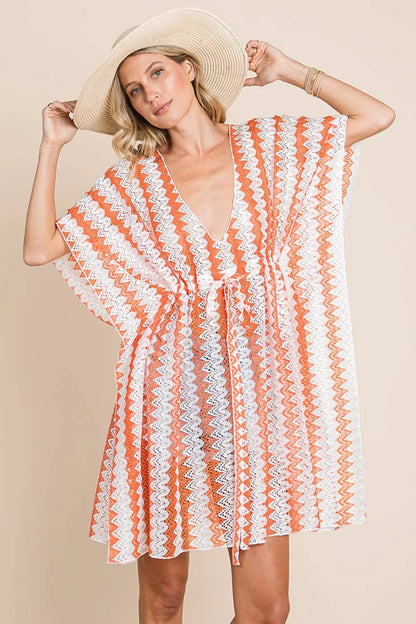 Cotton Bleu by Nu Label Multi Crochet Lace Cover Up - Farnelli