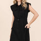 Mittoshop Cargo Pocket Half Button Mini Dress - Farnelli