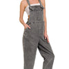 Zenana Washed Knot Strap Relaxed Fit Overalls - ASH BLACK