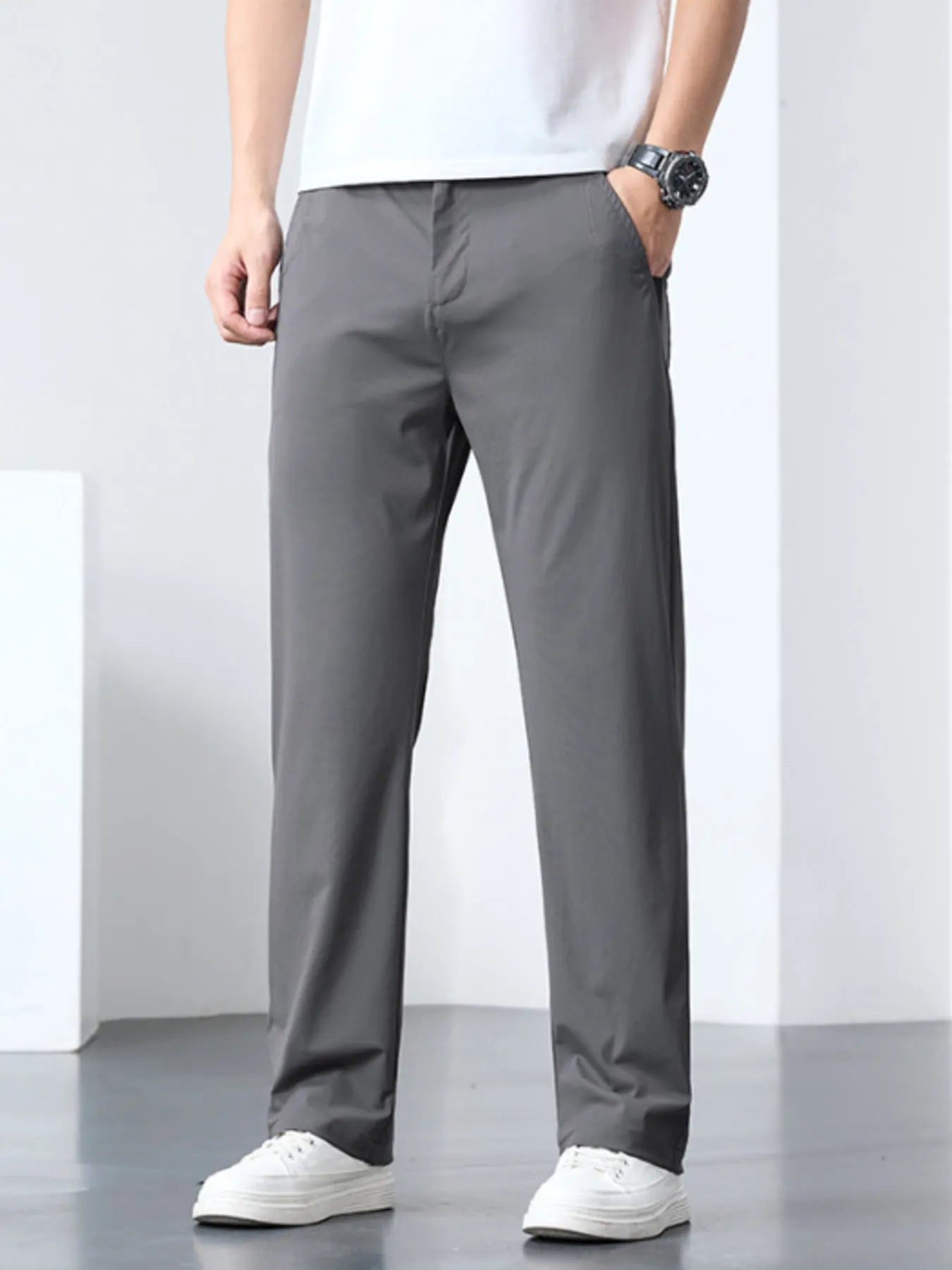 Men's Casual Straight-Leg Pants - Farnelli