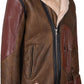 Men’s Brown Crossover B3 Sheepskin Aviator Flying Leather Biker Jacket