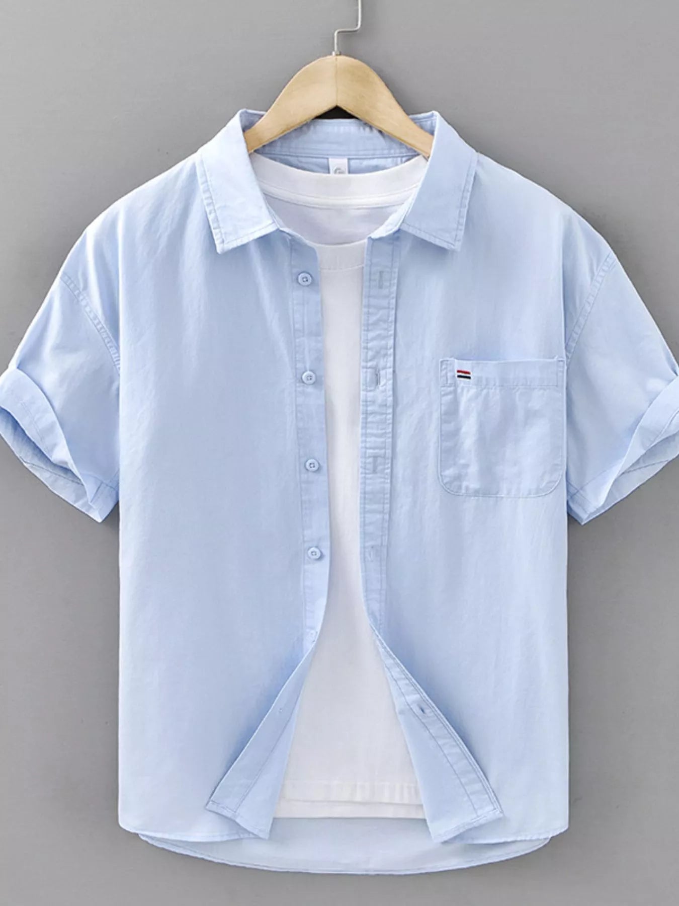 Men's Plus Size Plaid Button Up Short Sleeve Shirt - Farnelli