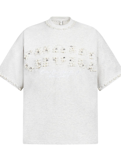 Men's Pearl Detail Round Neck T-Shirt - Farnelli