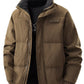 Men's Plus Size Textured Puffer Jacket with Pockets - Farnelli