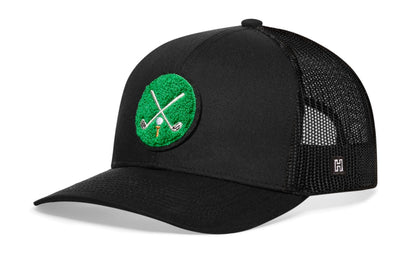 Crossed Clubs Trucker Hat  |  Golf Snapback