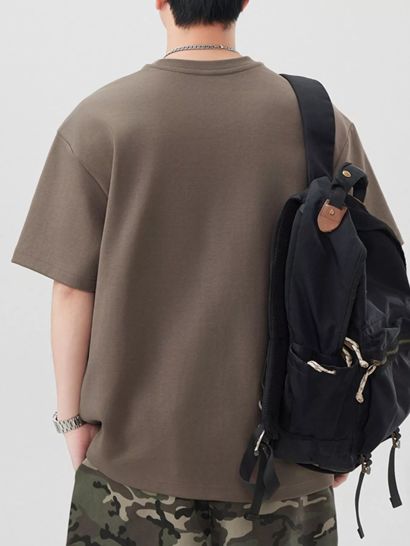 Men's Plus Size Round Neck Short Sleeve T-Shirt - Farnelli