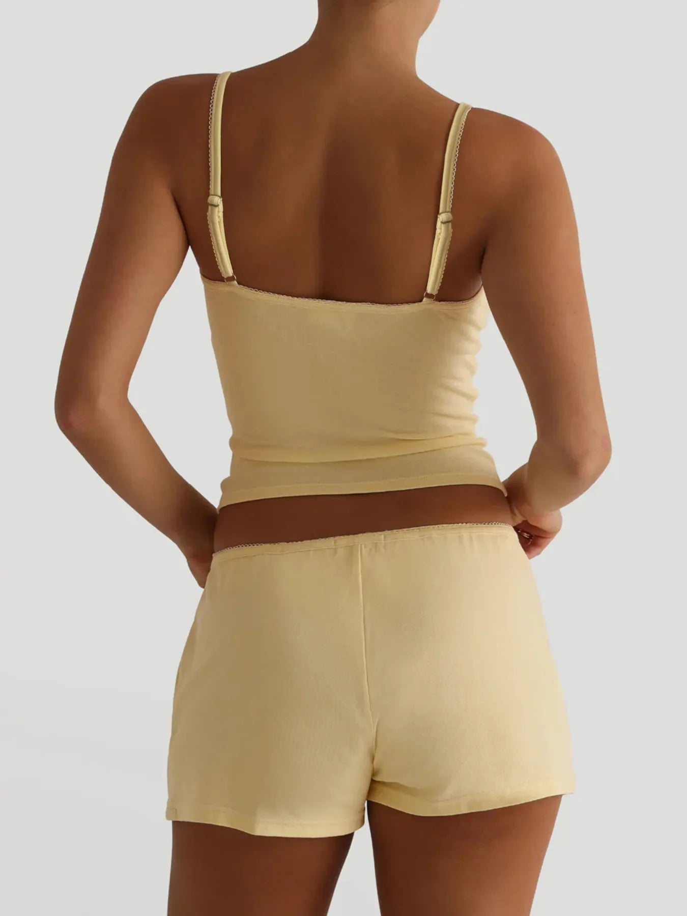 V-Neck Cami and Shorts Set - Farnelli