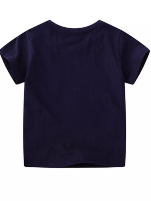 Children's Dinosaur Crew Neck Short Sleeve T-Shirt - Farnelli