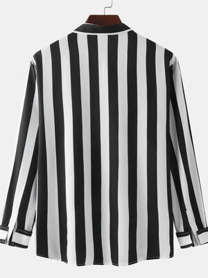 Men's Striped Button Down Shirt - Farnelli