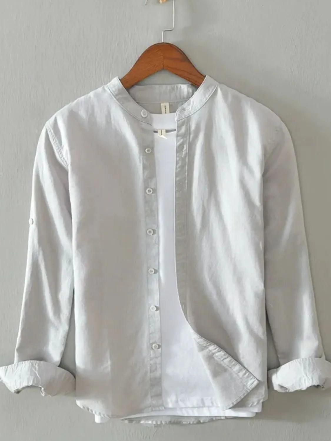Men's Full Size Button Up Long Sleeve Shirt Plus Size - Farnelli
