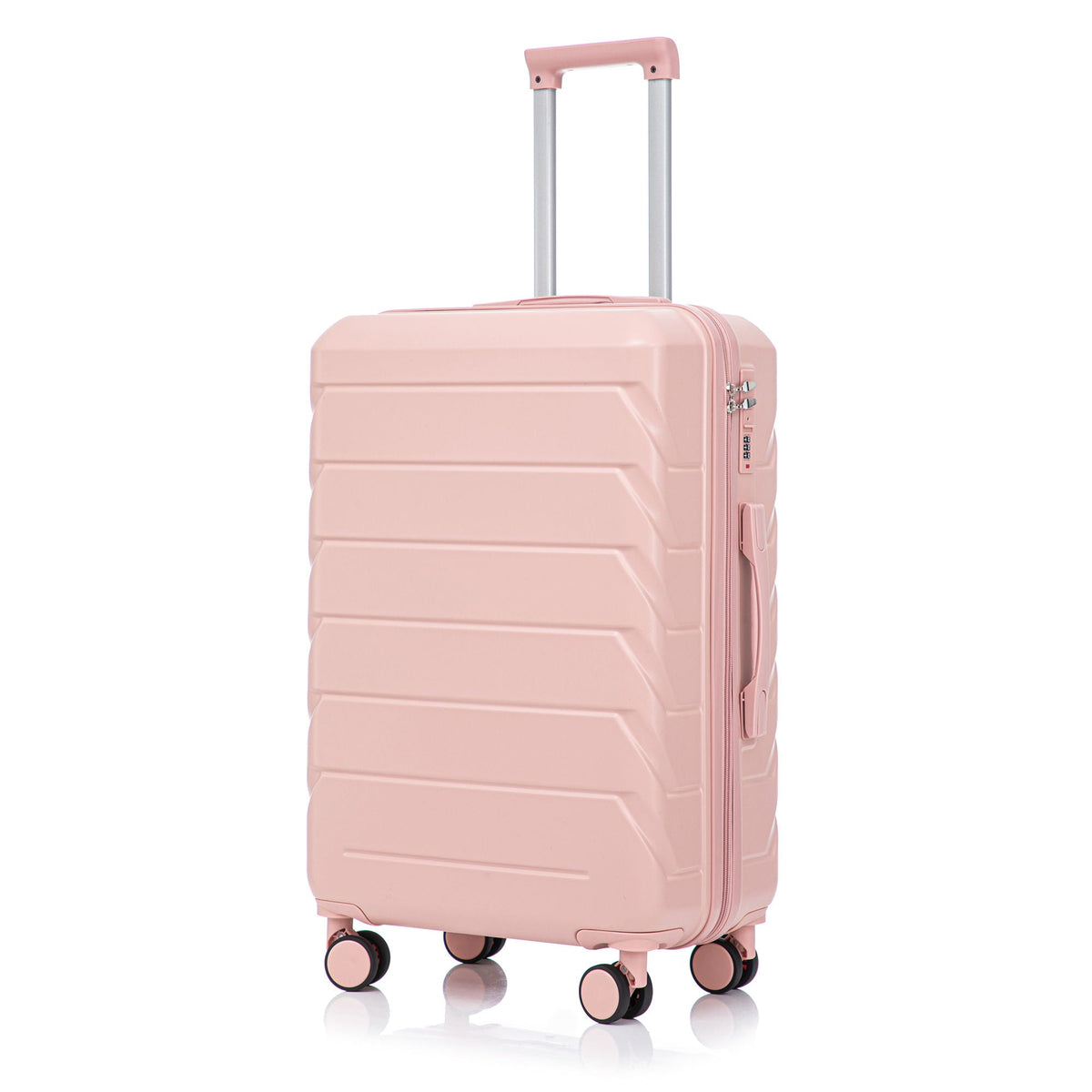 HouseOfZazla 3-piece spinner wheel luggage set with combination locks in assorted sizes