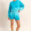 HYFVE Dip Dye Long Sleeve Sweatshirt - AQUA BLUE