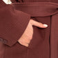 Lyndale Cashmere Wool Blend Coat in Sangria
