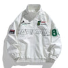 Men's Plus Size Zip-Up Jacket - White