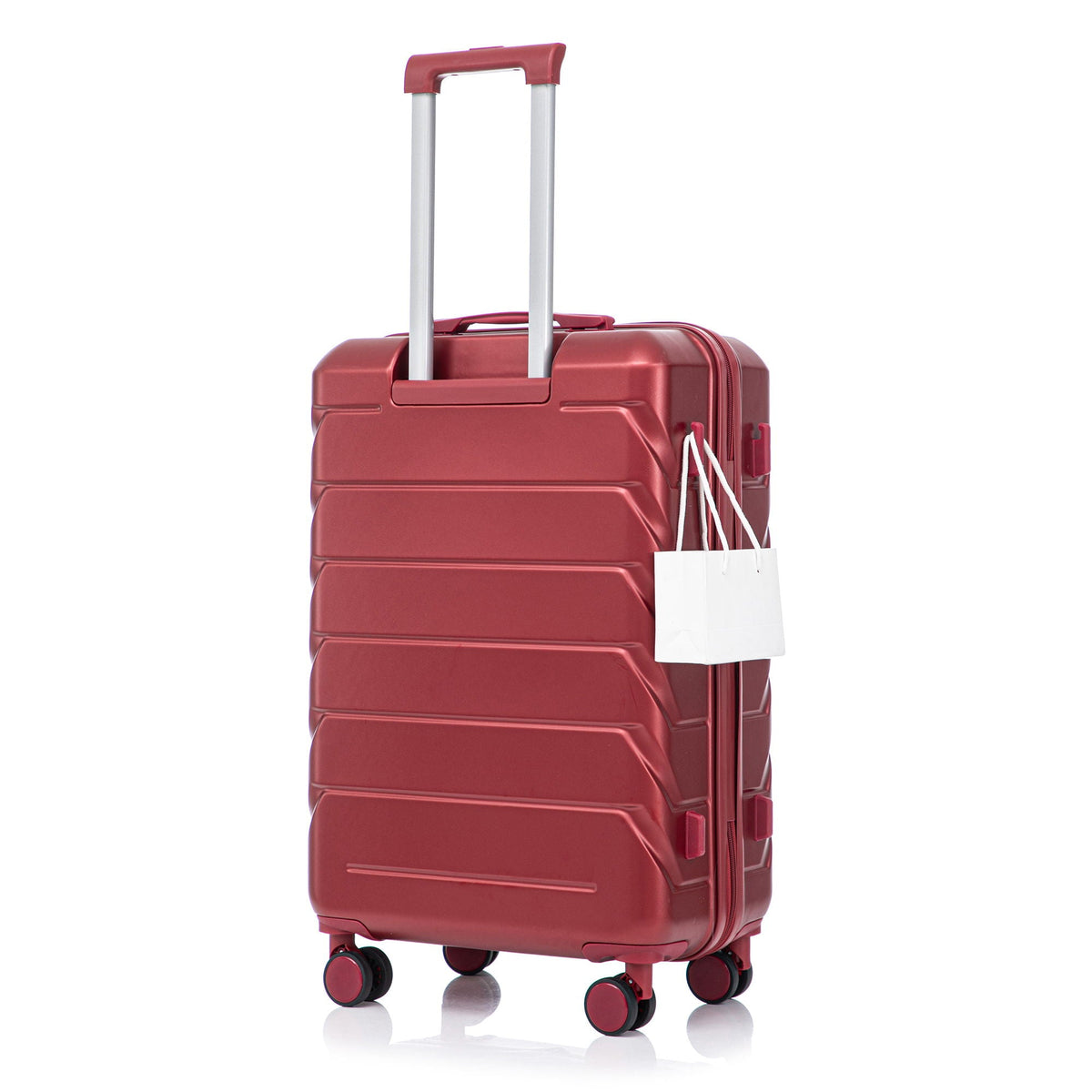 HouseOfZazla 3-piece spinner wheel luggage set with combination locks in assorted sizes
