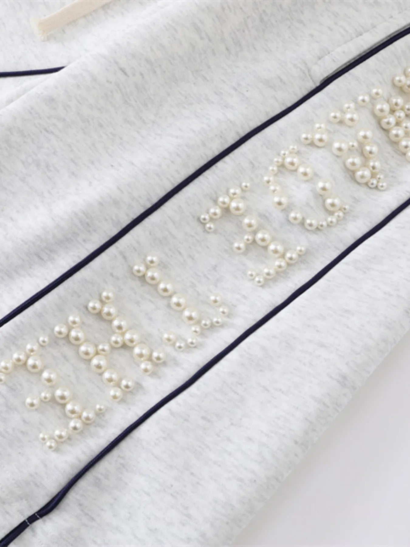 Men's Drawstring Pearl Detail Shorts - Farnelli