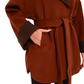 Sandro Cashmere Blend Overcoat in Cinnamon