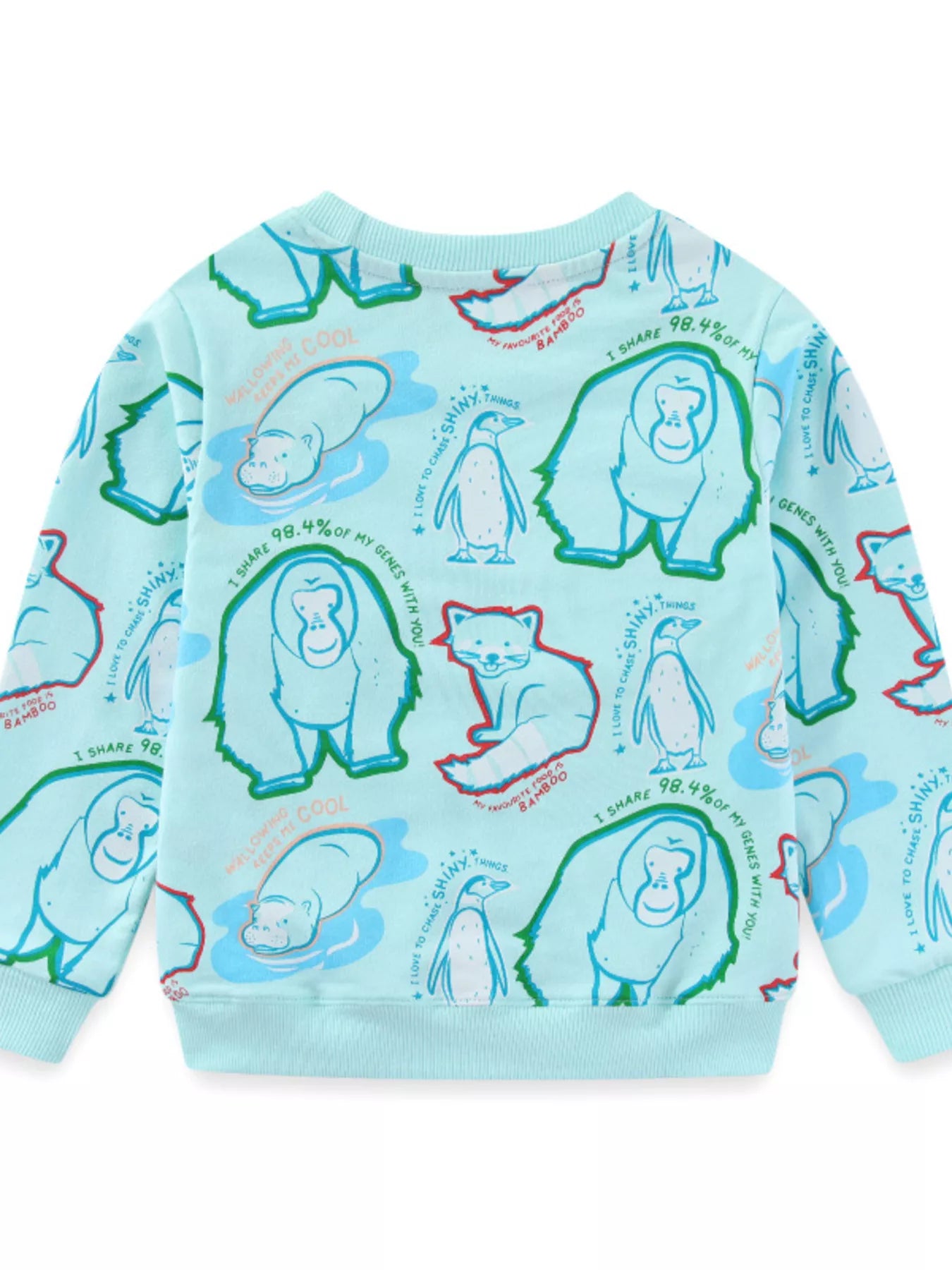 Children's Animal Print Crew Neck Sweatshirt - Farnelli