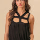 BiBi Rayon Span Jersey Cut Out with Straps Detailed - Farnelli