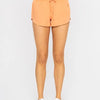 MONO B Drawcord Mini Shorts - TERRACOTTA