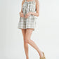 MABLE Plaid Sleeveless Button Down Romper - Farnelli
