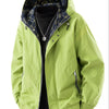 Men's Plus Size Casual Hooded Lightweight Jacket - Lime
