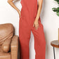 Perfee Wide Leg Overalls with Front Pockets - Farnelli