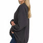 Zenana Oversized Round Neck Fleece Tunic Sweatshirt - Farnelli