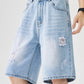 Men's Distressed Loose Fit Denim Shorts - Farnelli