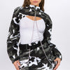 American Bazi Camouflage Cropped Jacket with Chains - City Camo