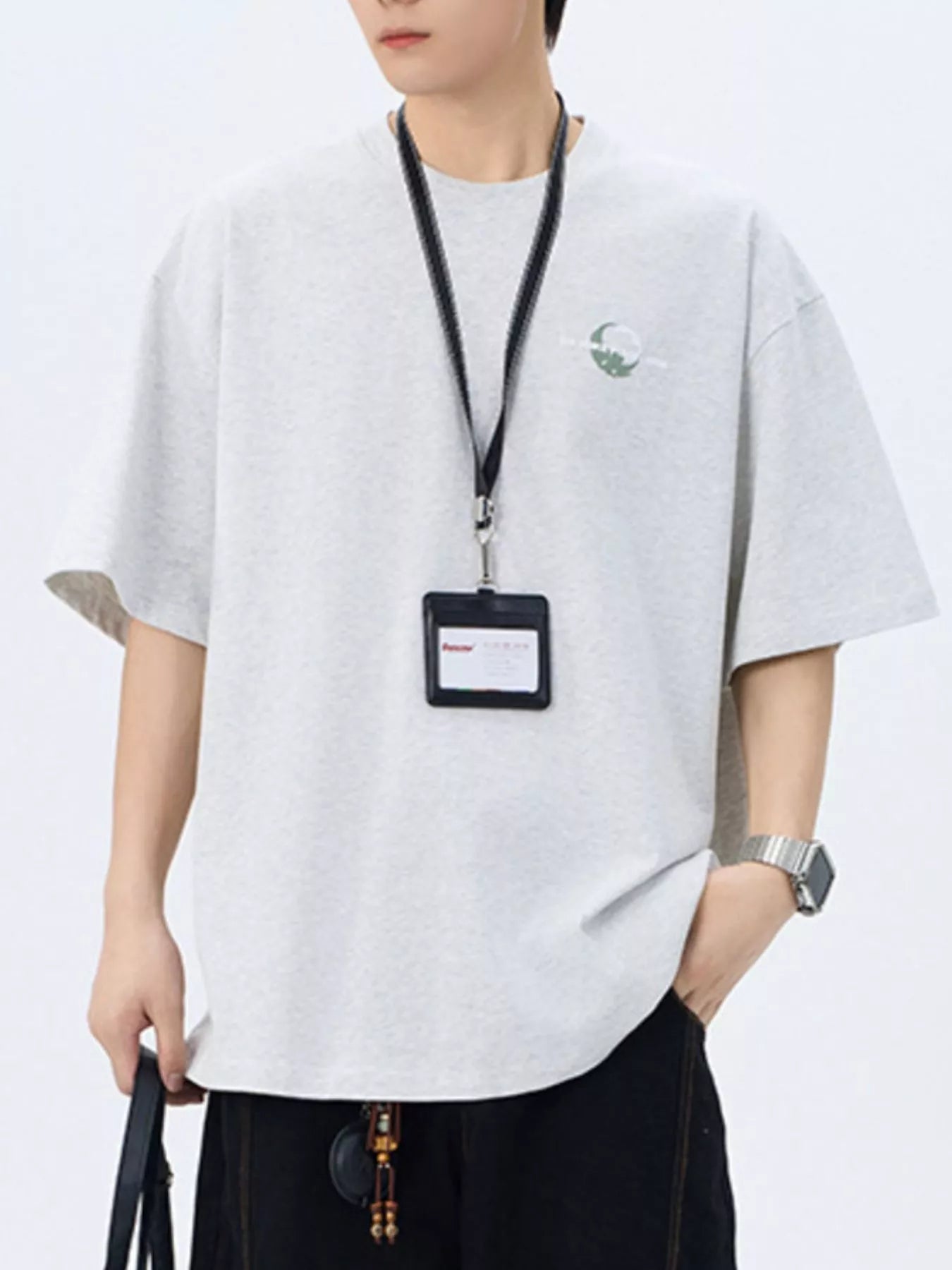 Men's Plus Size Round Neck Short Sleeve T-Shirt - Farnelli