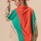 BiBi Colorblock Exposed Seam French Terry Sweatshirt - Farnelli