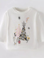 Children's Christmas Tree Graphic Long Sleeve T-Shirt - Farnelli