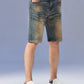Men's Washed Denim Shorts - Farnelli