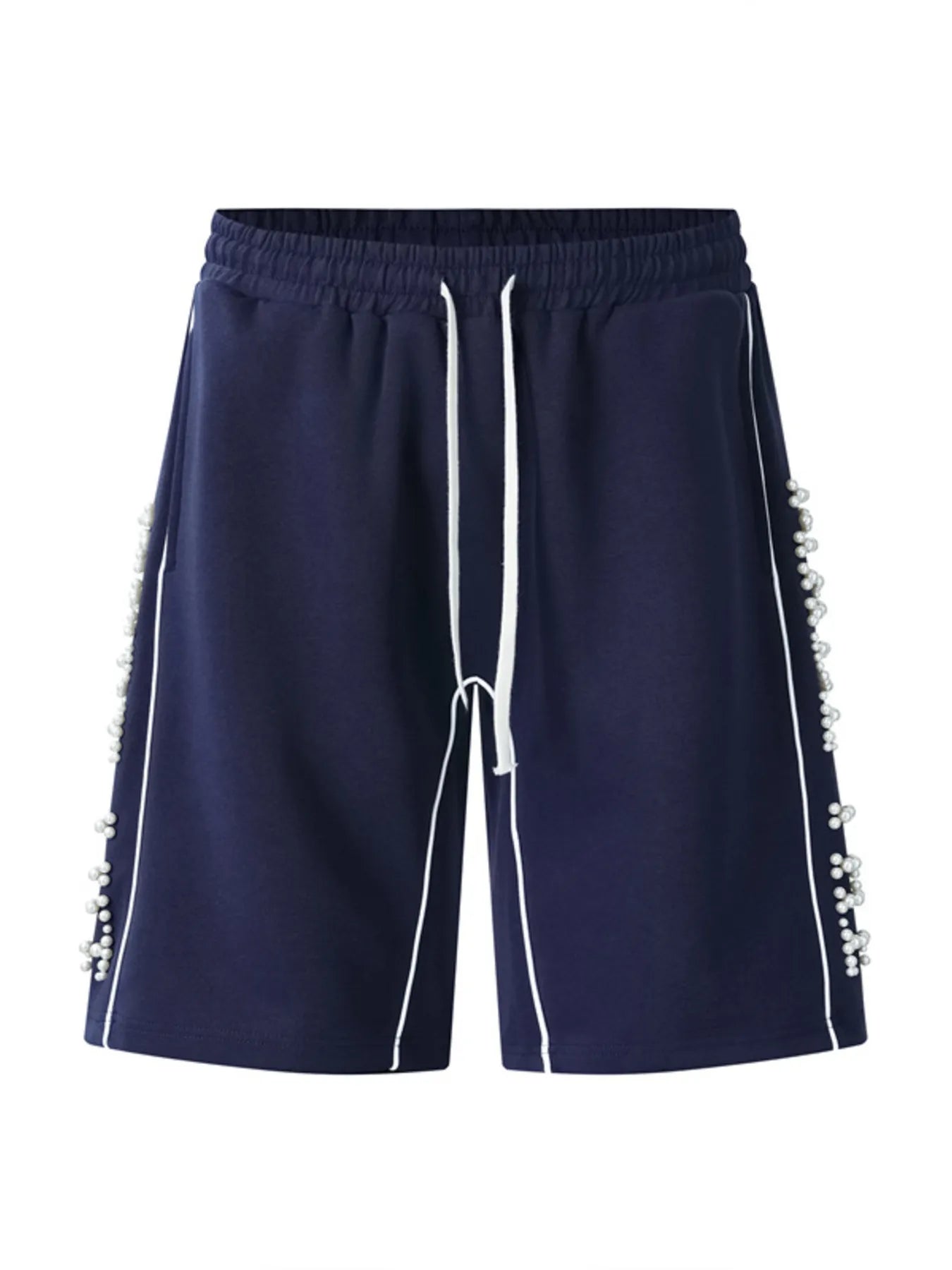 Men's Drawstring Pearl Detail Shorts - Farnelli