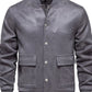 Men's Baseball Collar Snap Down Jacket - Farnelli