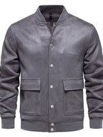 Men's Baseball Collar Snap Down Jacket - Farnelli